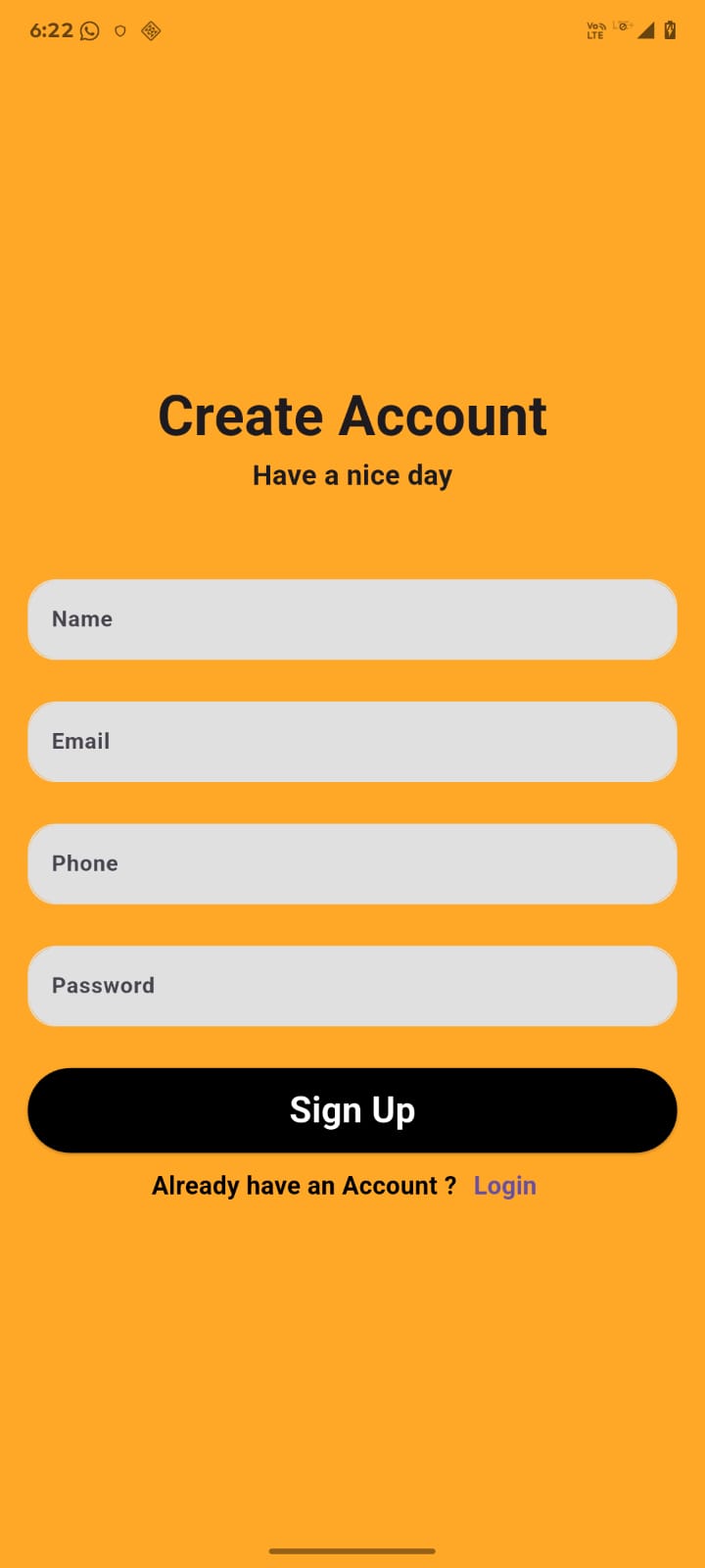 Login Screen