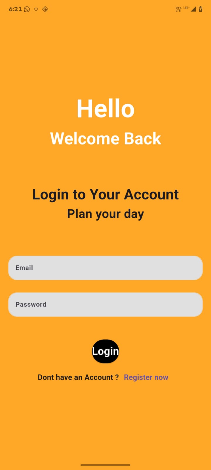 Register Screen